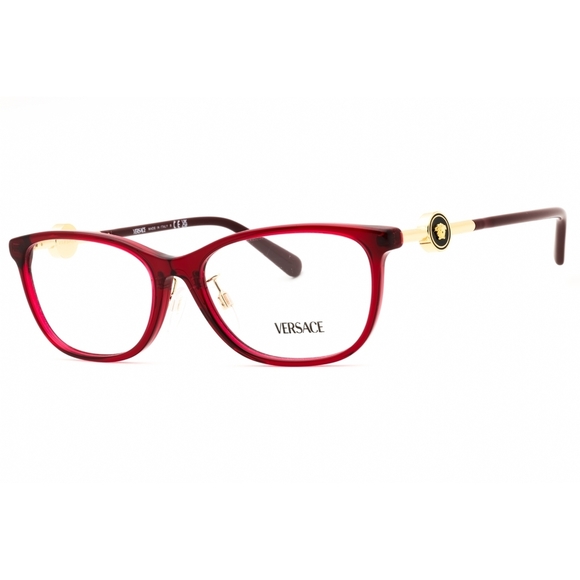 NWT Versace 0VE3297D-388 Transparent Bordeaux Eyeglasses